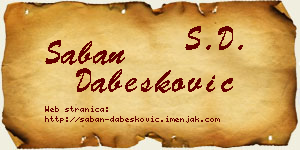 Šaban Dabesković vizit kartica